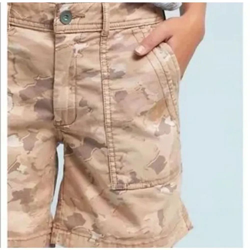 Anthropologie The Wanderer brown camo cuffed relaxed 28 shorts
